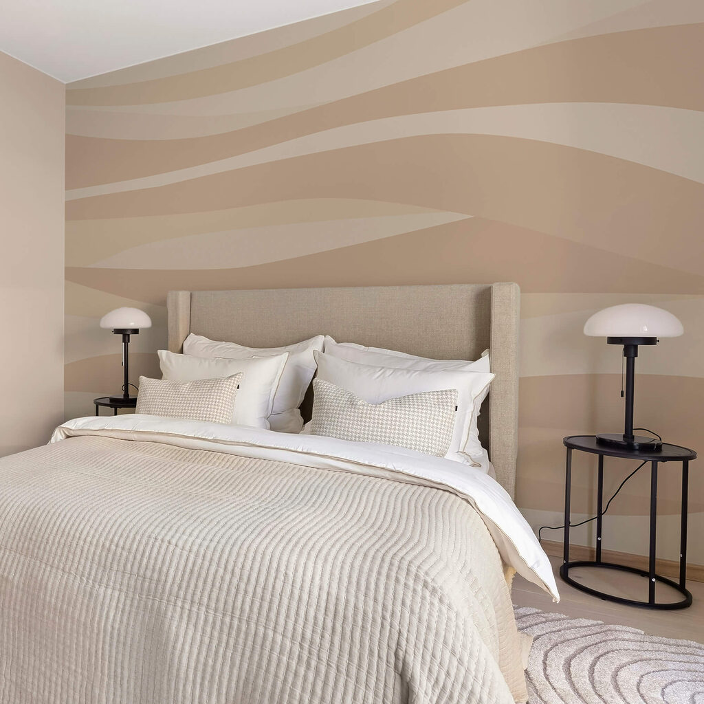 Hnedý a biely zvlnený vzor Hnedý a biely zvlnený vzor