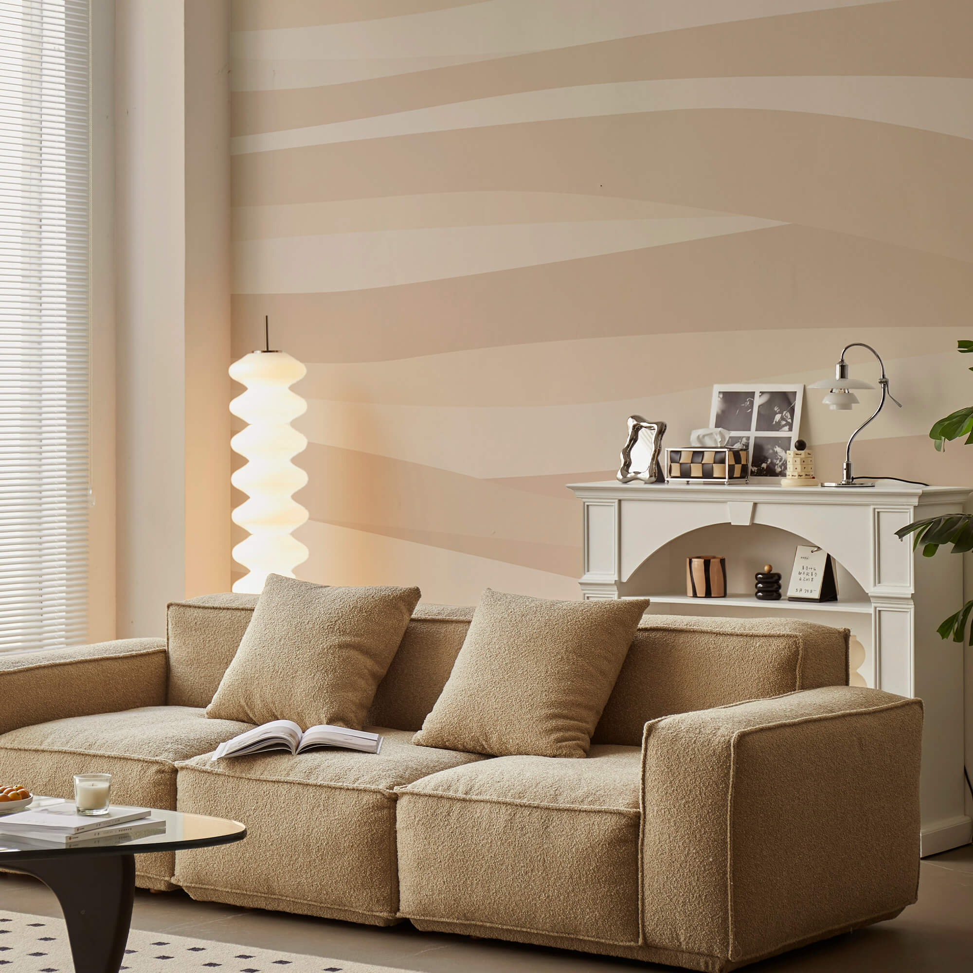 Hnedý a biely zvlnený vzor Hnedý a biely zvlnený vzor