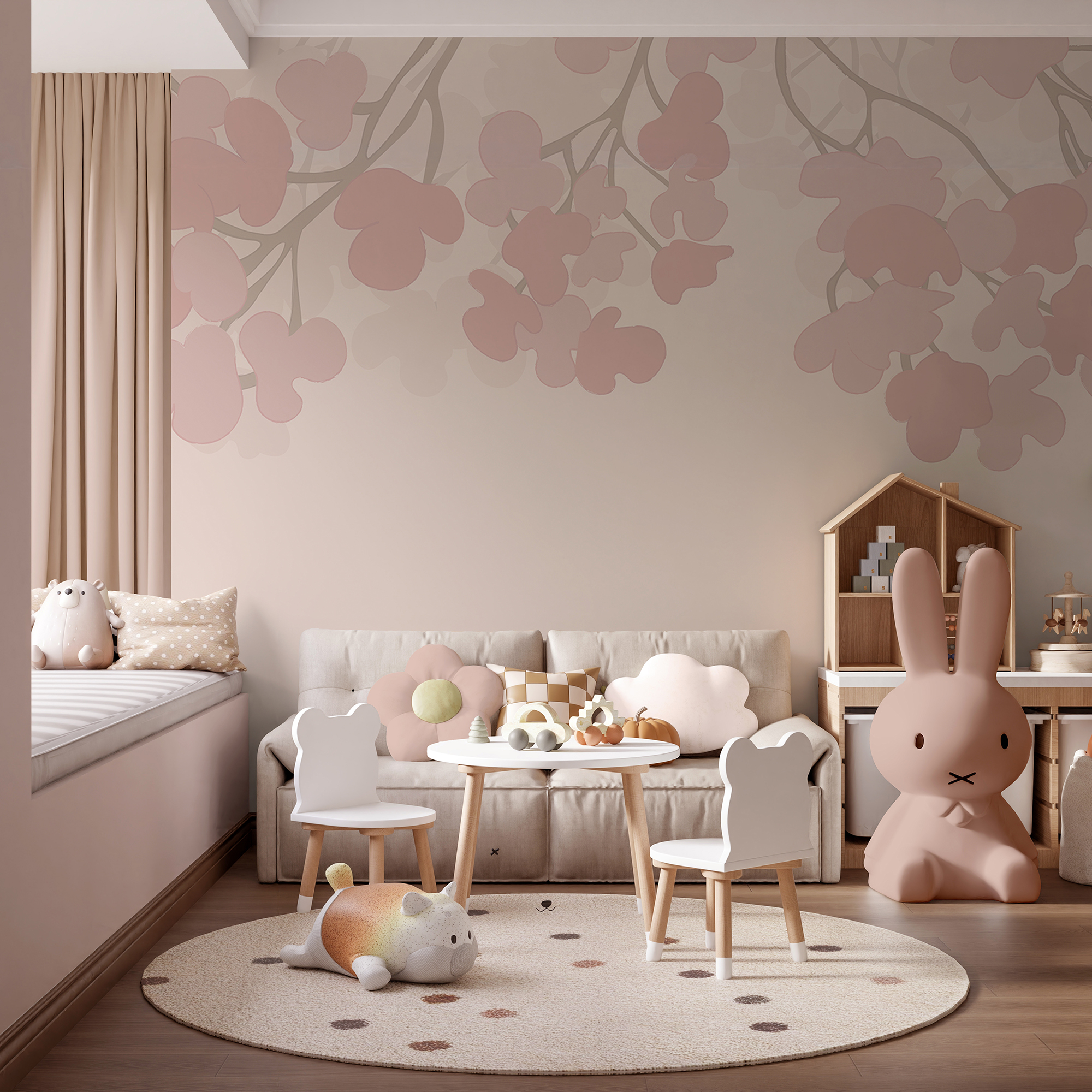 Ružové kvety na bielom pozadí Ružové kvety na bielom pozadí