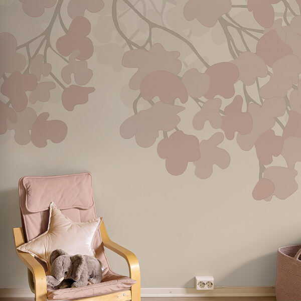 Ružové kvety na bielom pozadí Ružové kvety na bielom pozadí