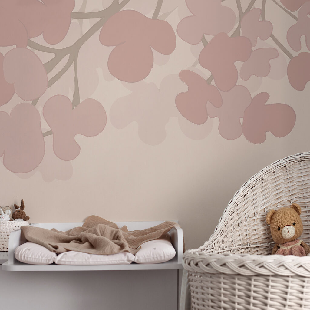 Ružové kvety na bielom pozadí Ružové kvety na bielom pozadí