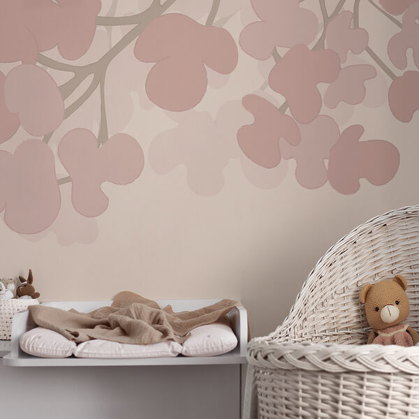 Ružové kvety na bielom pozadí Ružové kvety na bielom pozadí