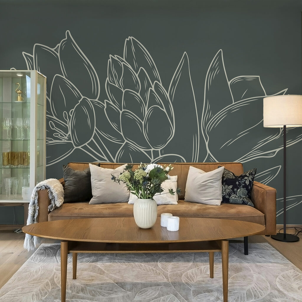 Kresba kvetov na rastline