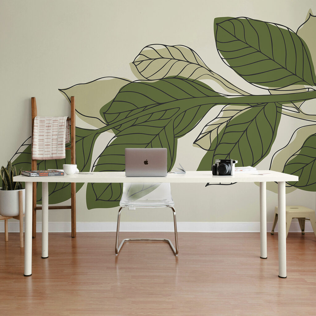 Zelená listnatá rastlina s čiernymi líniami