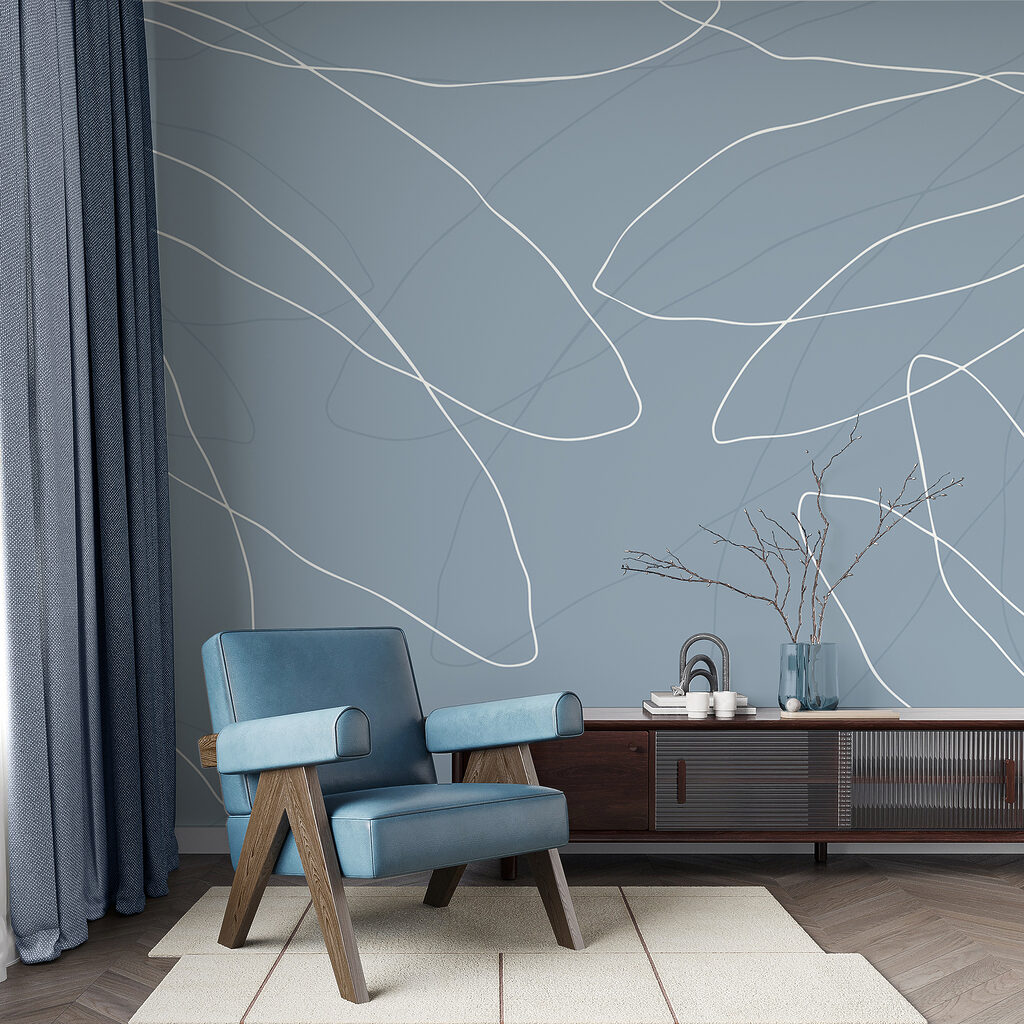 Modré pozadie s bielymi čiarami