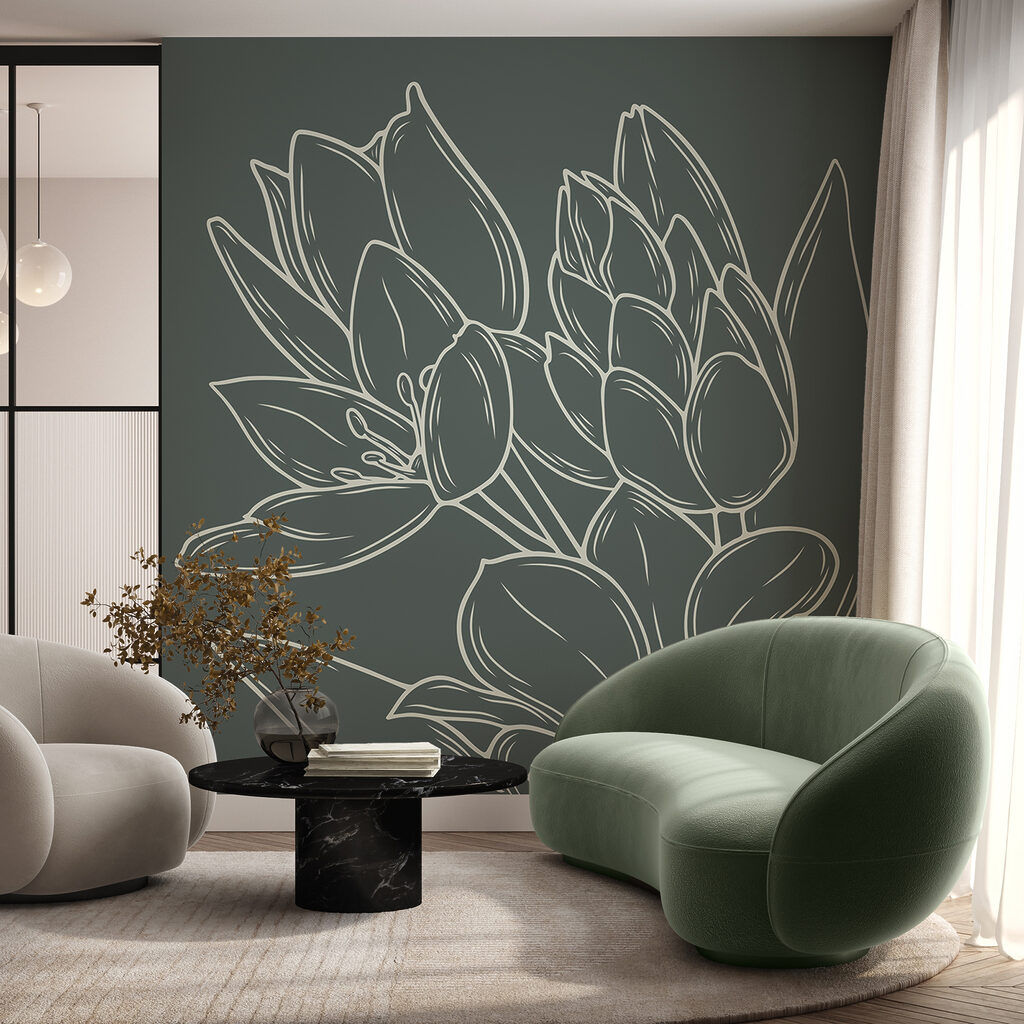 Kresba kvetov na rastline