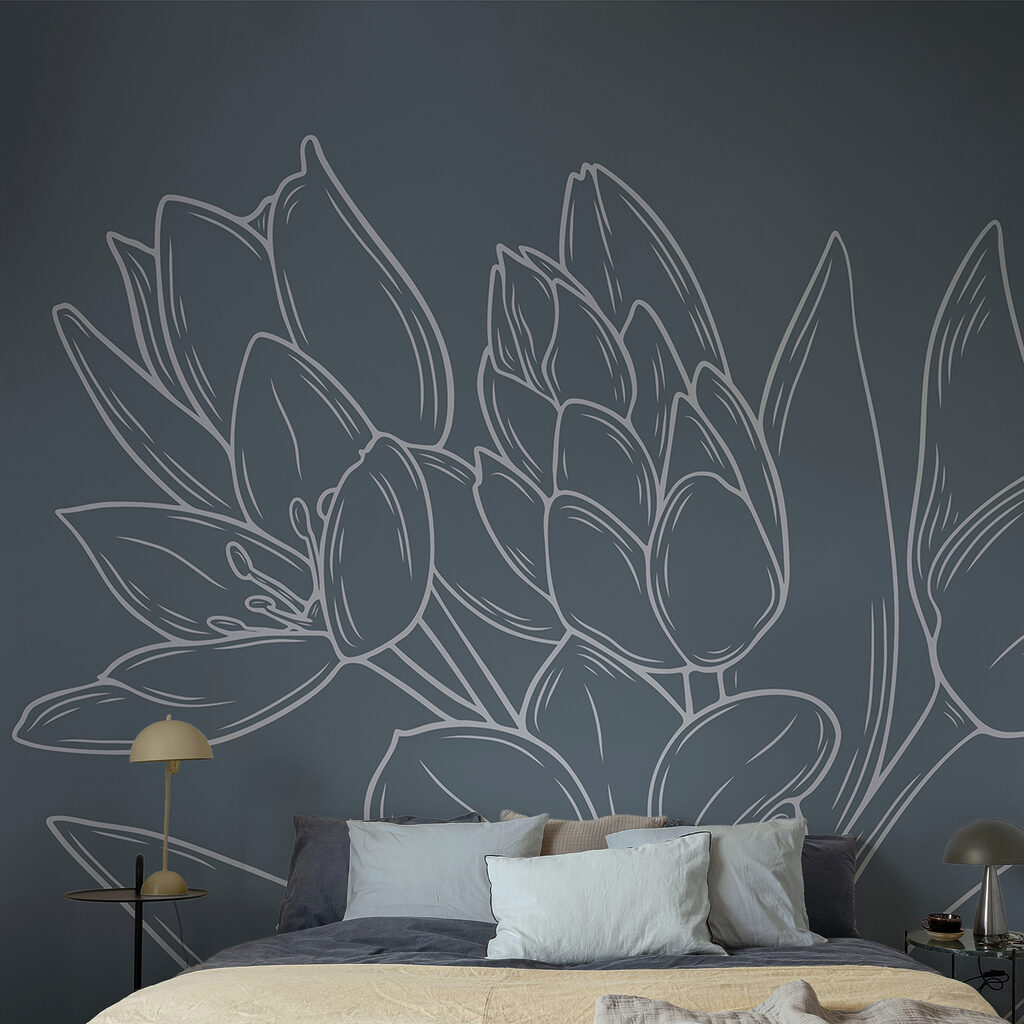 Jemné kvety na tmavom pozadí Jemné kvety na tmavom pozadí