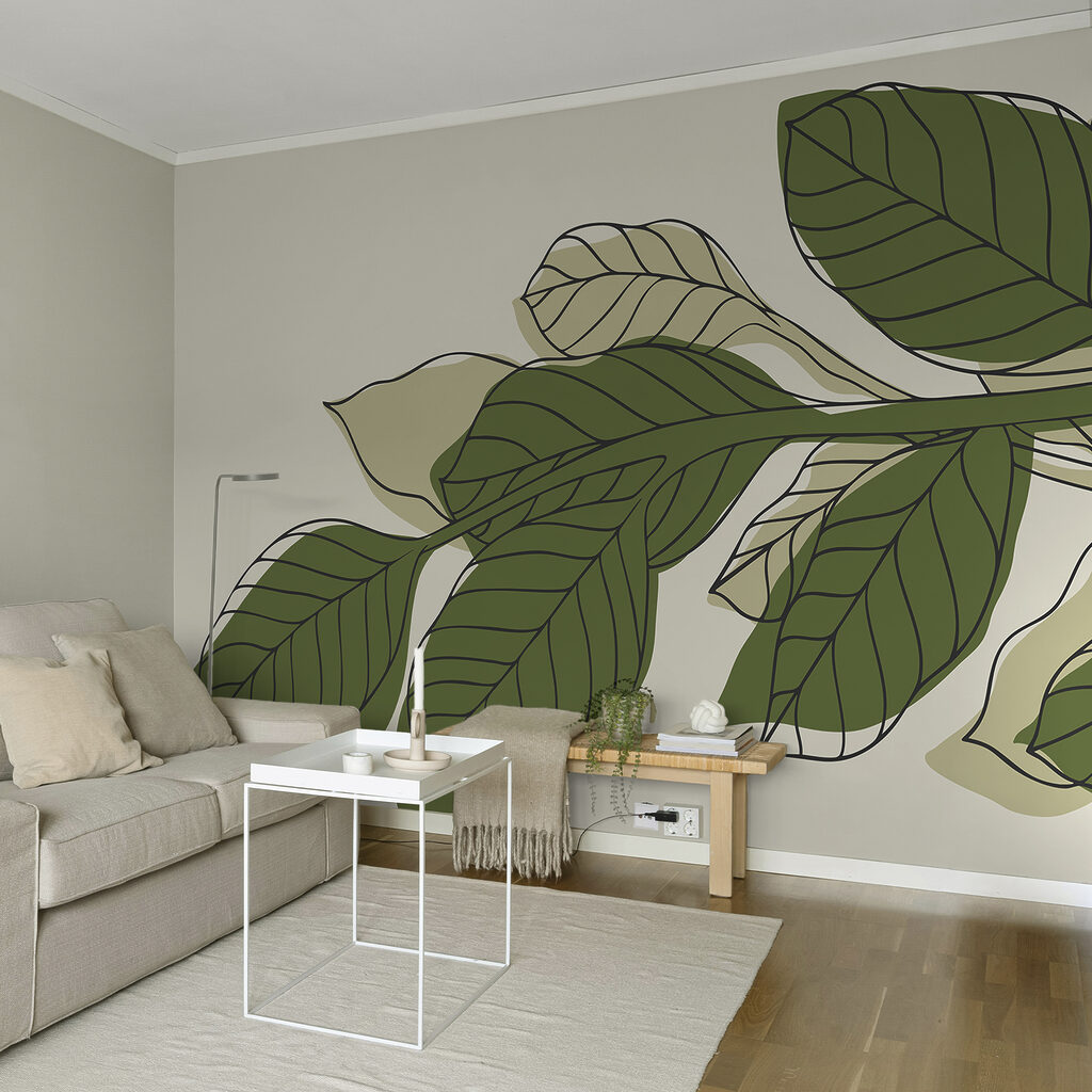 Zelená listnatá rastlina s čiernymi líniami