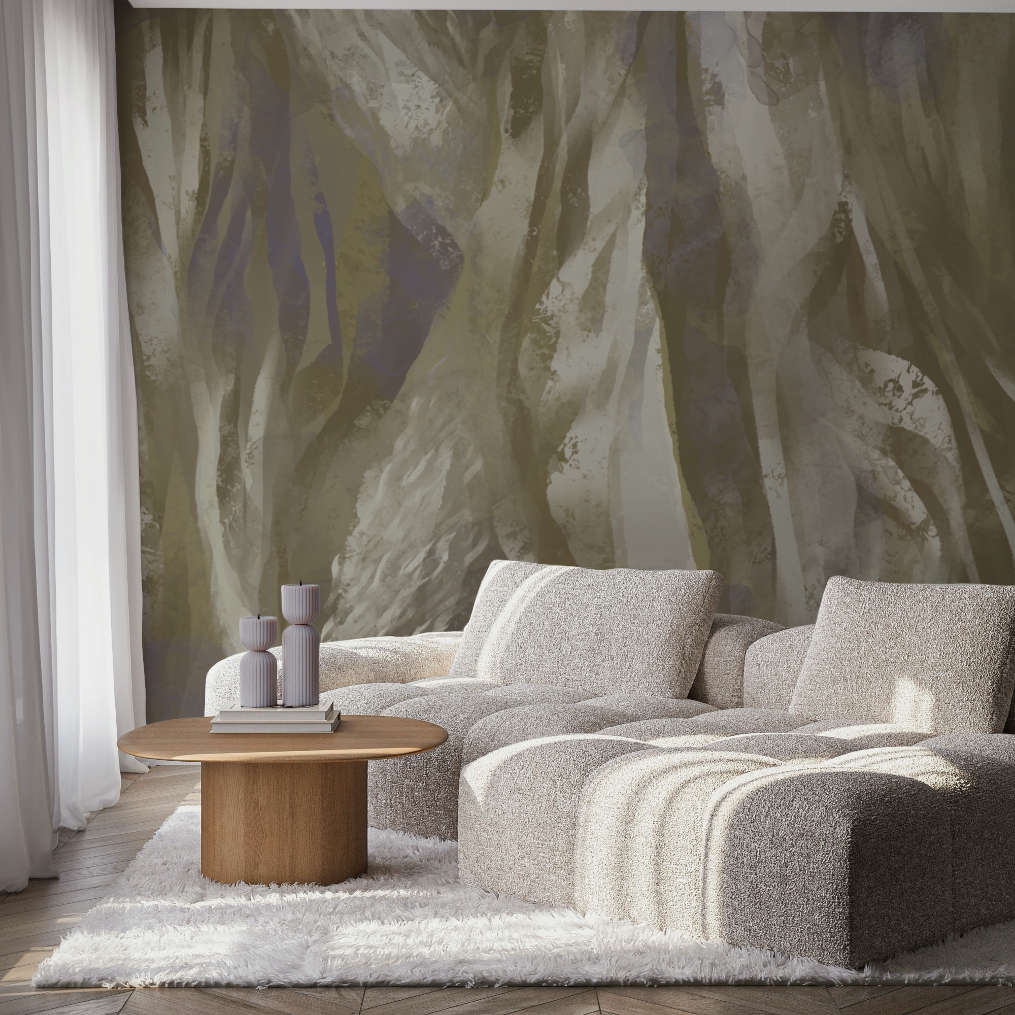 Abstraktné vlny v jemných farbách Abstraktné vlny v jemných farbách