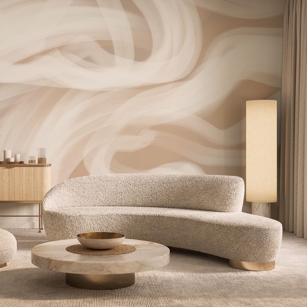 Biele víry na hnedom pozadí Biele víry na hnedom pozadí