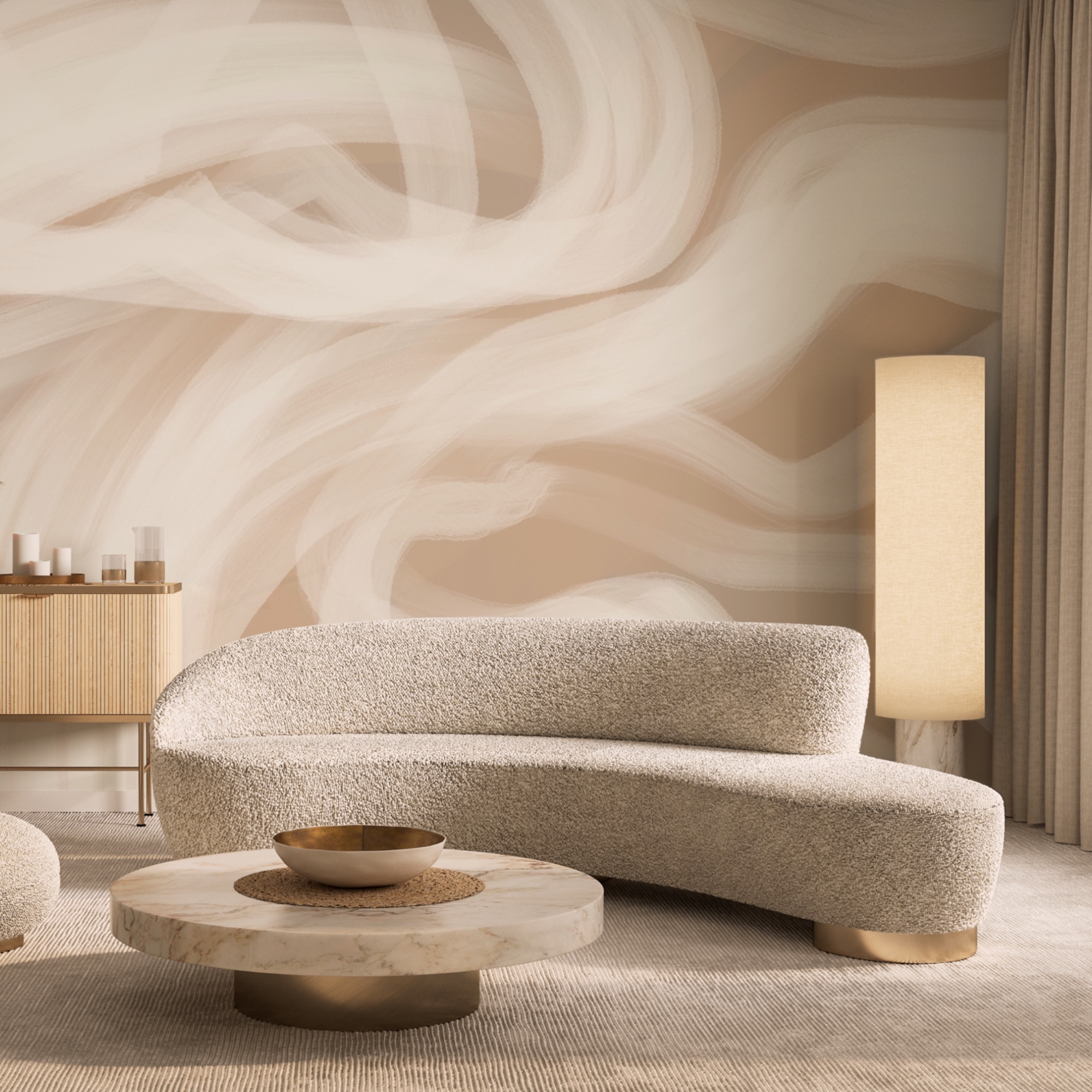 Biele víry na hnedom pozadí Biele víry na hnedom pozadí