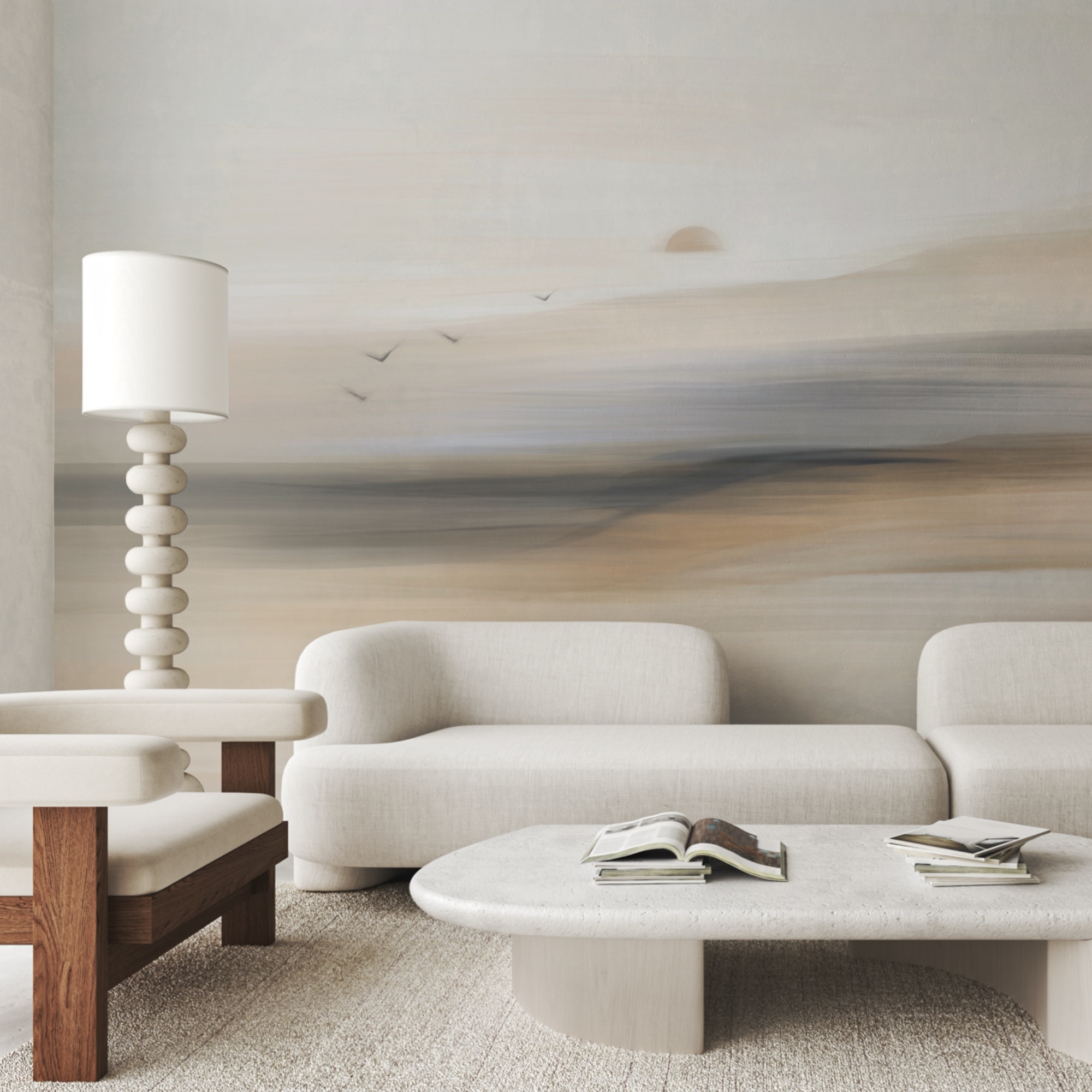 Skupina vtákov letiacich na oblohe Skupina vtákov letiacich na oblohe