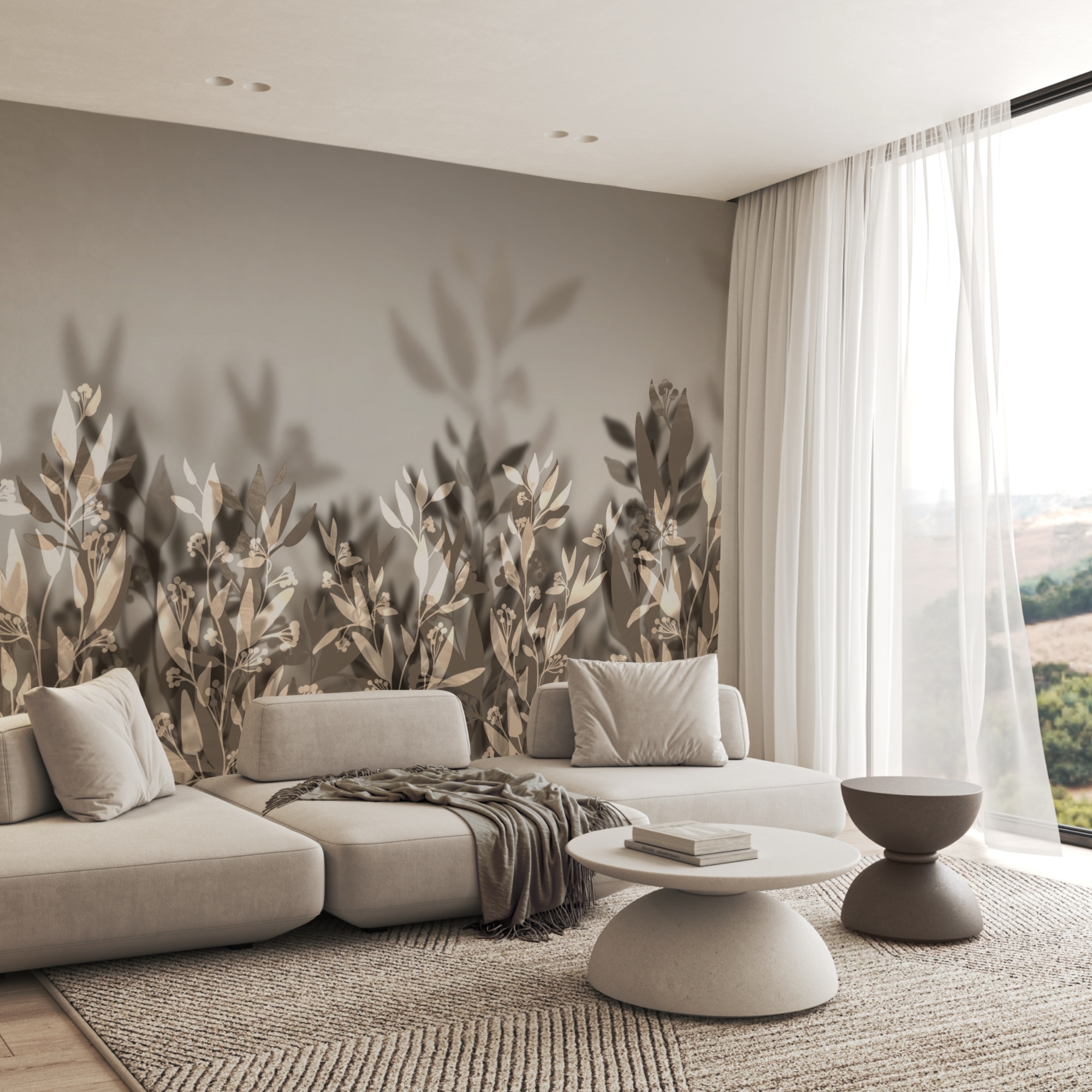 Jemné listy v mäkkých tieňoch