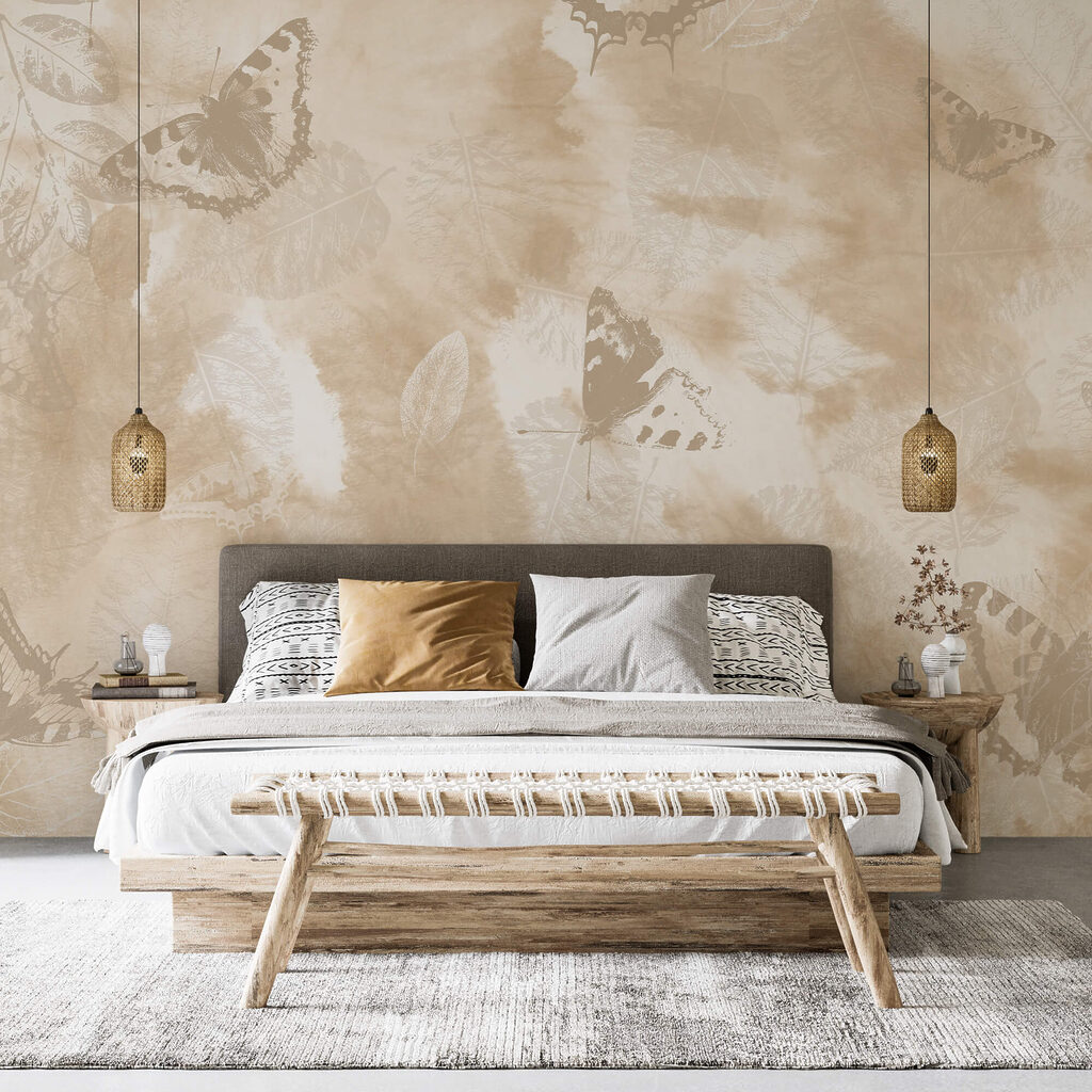 Jemné motýle na mäkkom pozadí