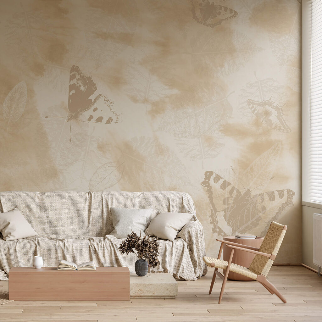 Jemné motýle na mäkkom pozadí