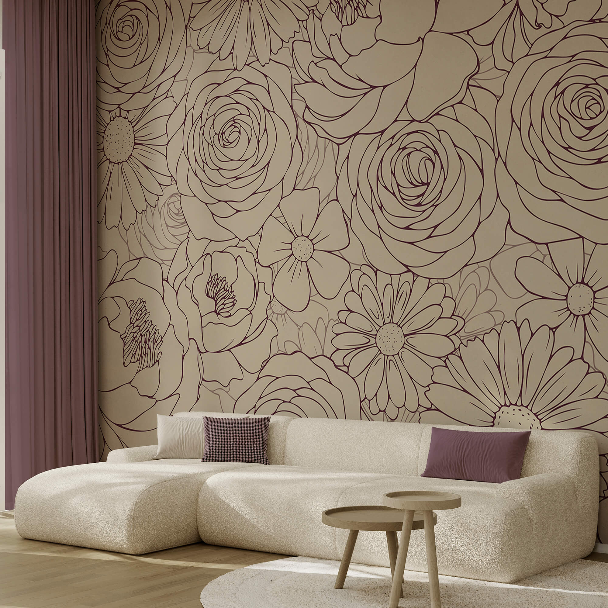 Kvetinový vzor v jemných odtieňoch Kvetinový vzor v jemných odtieňoch