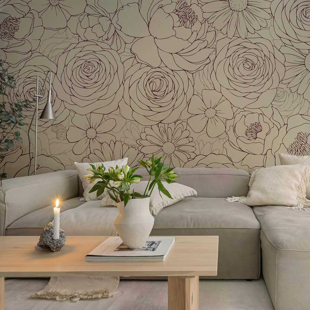 Kvetinový vzor v jemných odtieňoch Kvetinový vzor v jemných odtieňoch