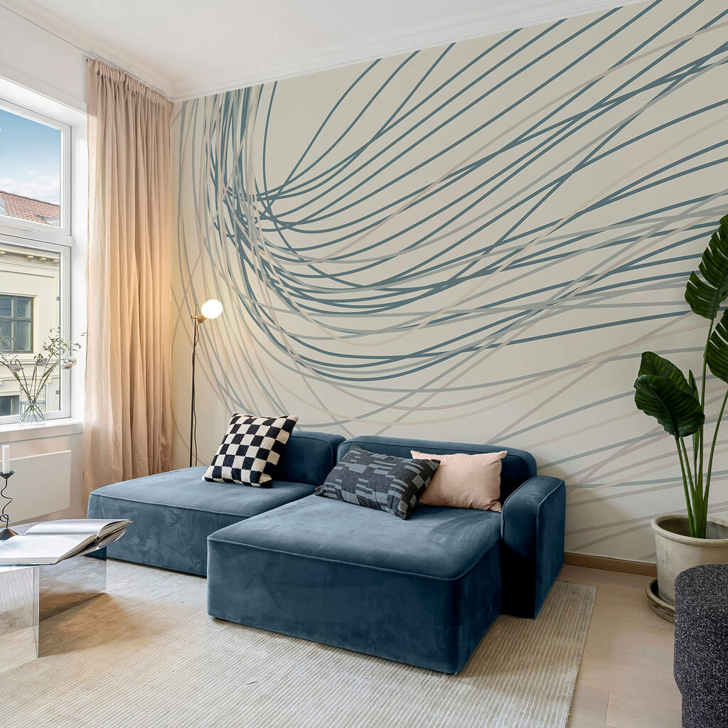 Plynúce línie vytvárajú jemný rytmus