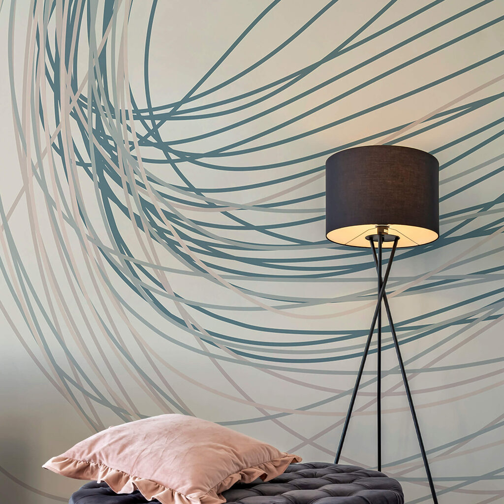 Plynúce línie vytvárajú jemný rytmus