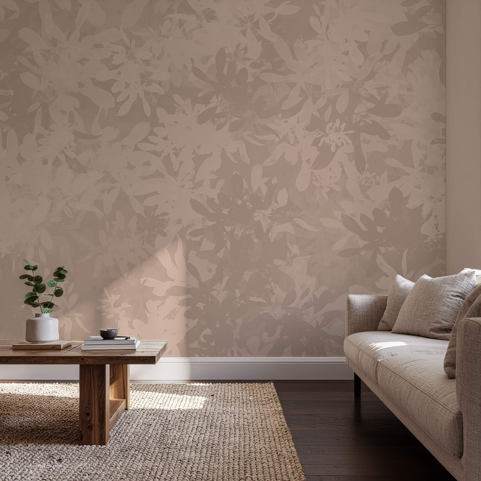 Jemné kvetinové vzory v tlmených tónoch Jemné kvetinové vzory v tlmených tónoch