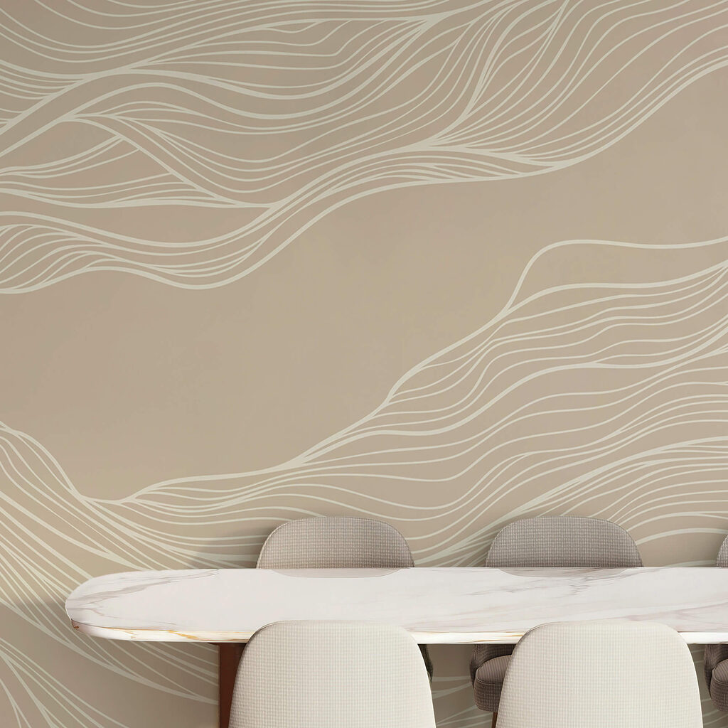 Biele čiary na hnedom pozadí