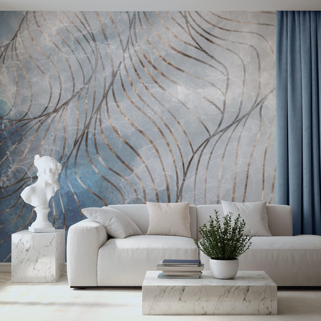 Elegantné krivky v chladných farbách