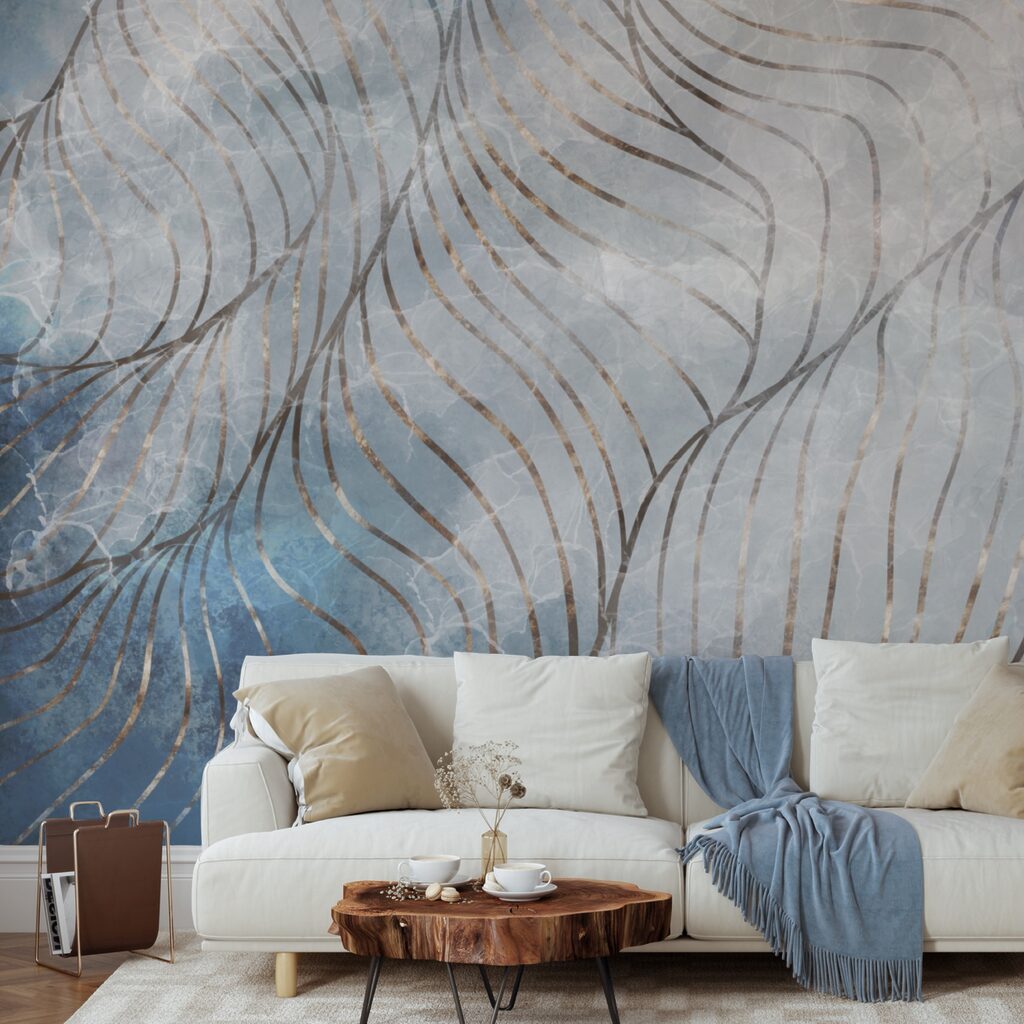 Elegantné krivky v chladných farbách