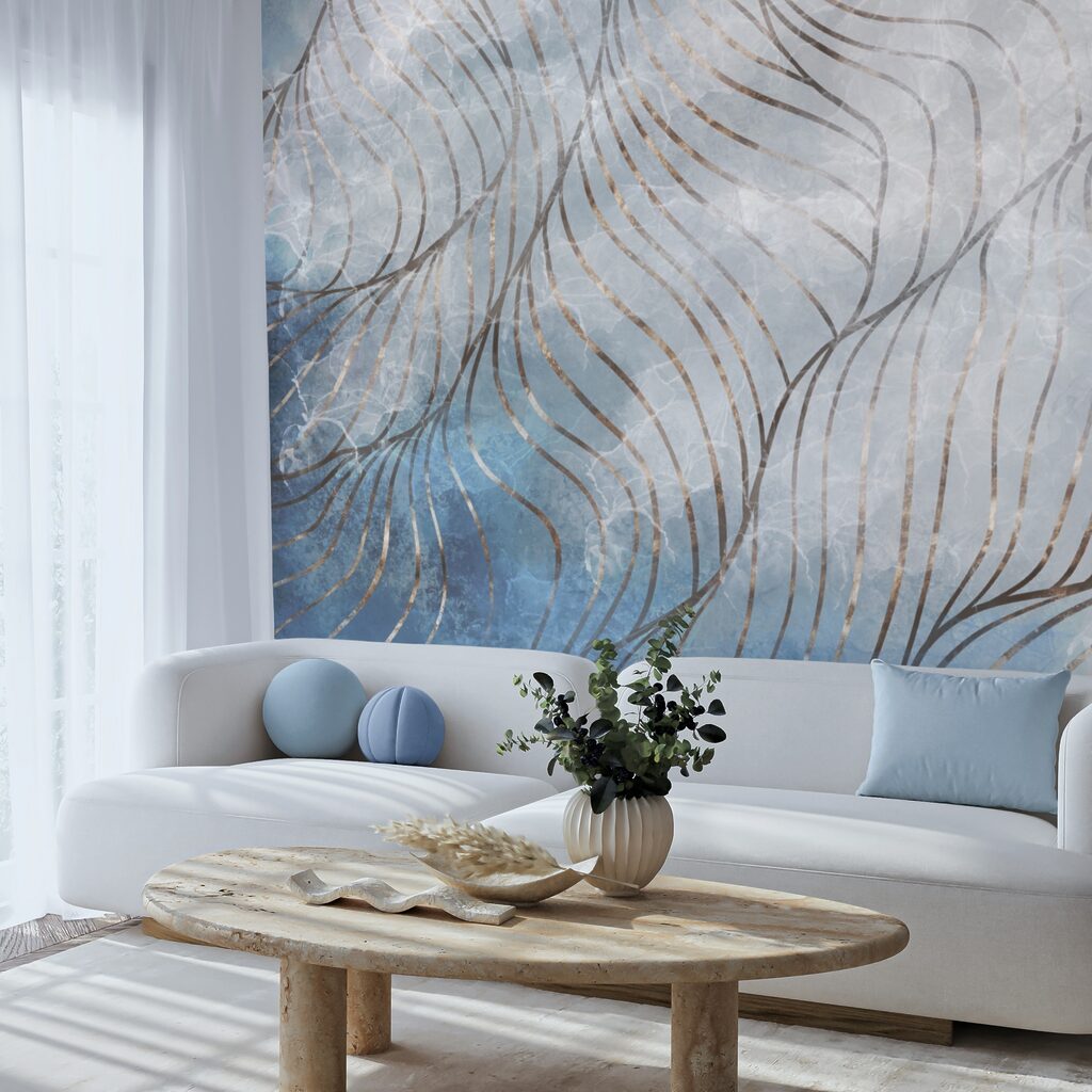 Elegantné krivky v chladných farbách