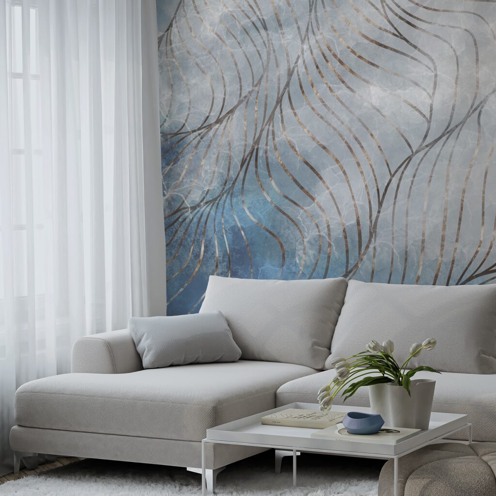 Elegantné krivky v chladných farbách