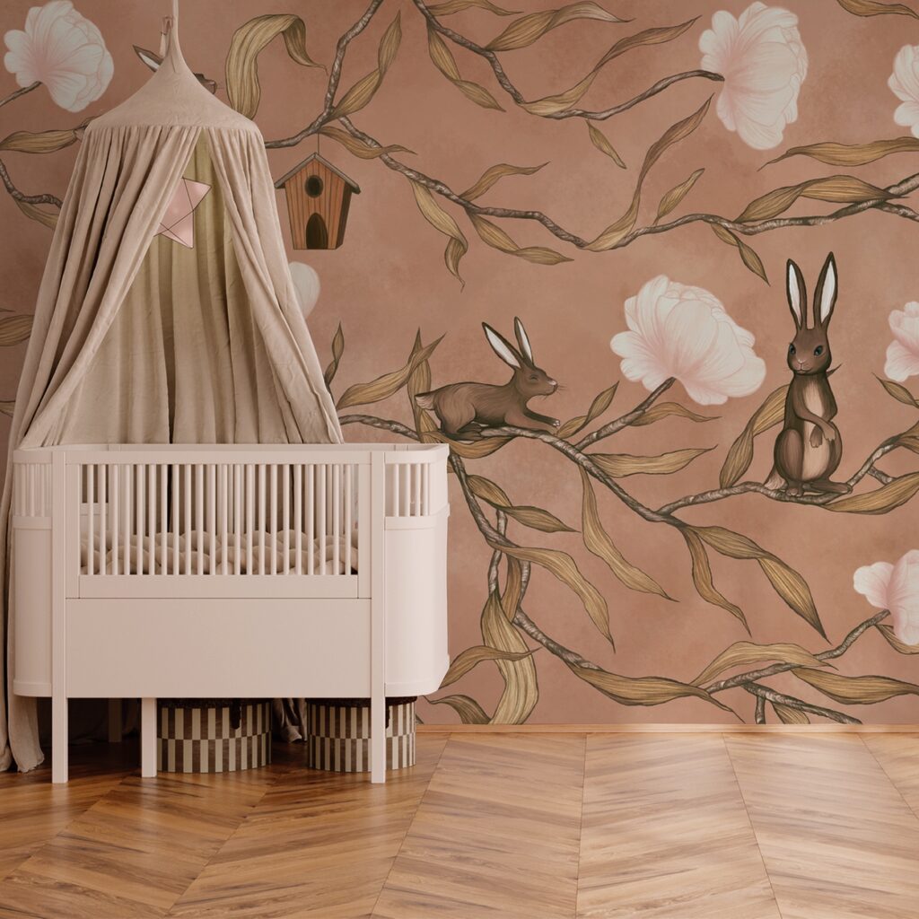 Tapety s králikmi a kvetmi