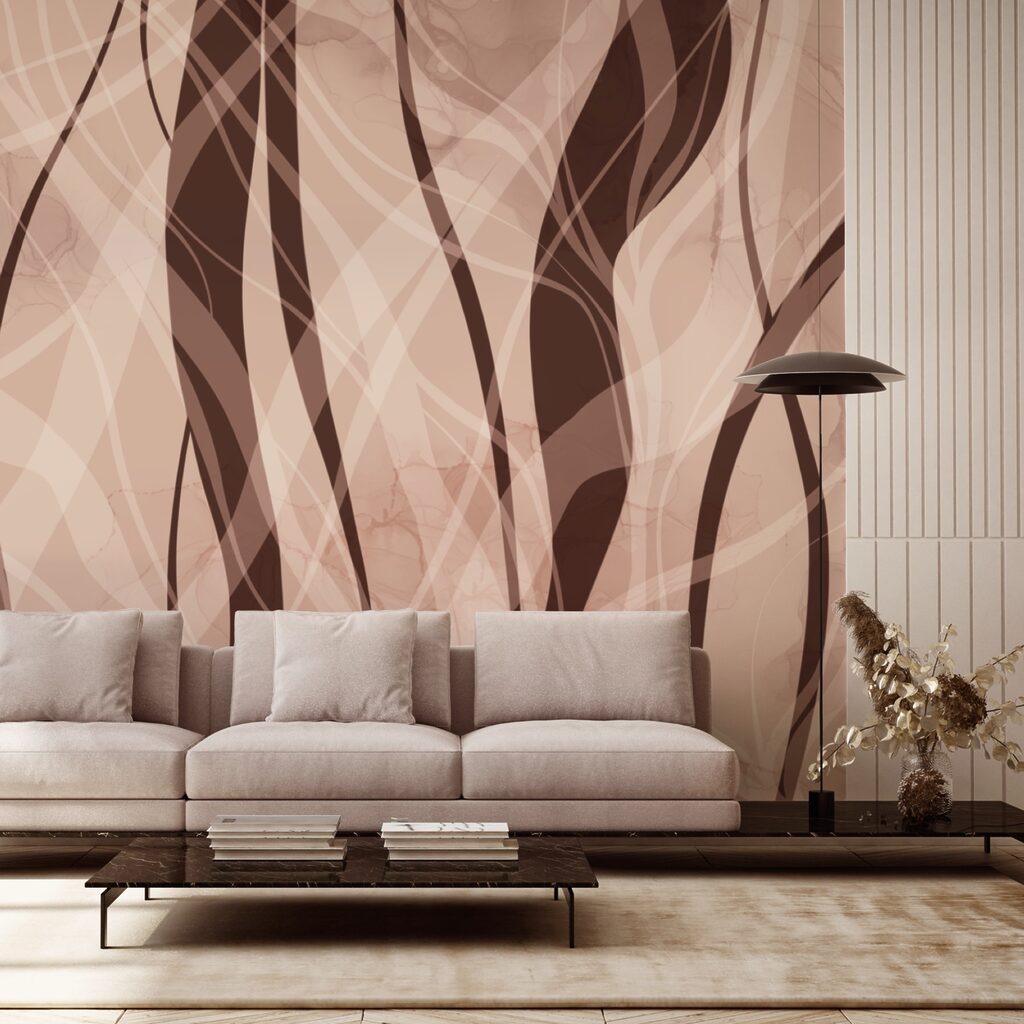 Jemné vlny v teplých zemitých tónoch