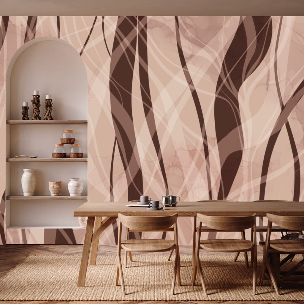 Jemné vlny v teplých zemitých tónoch