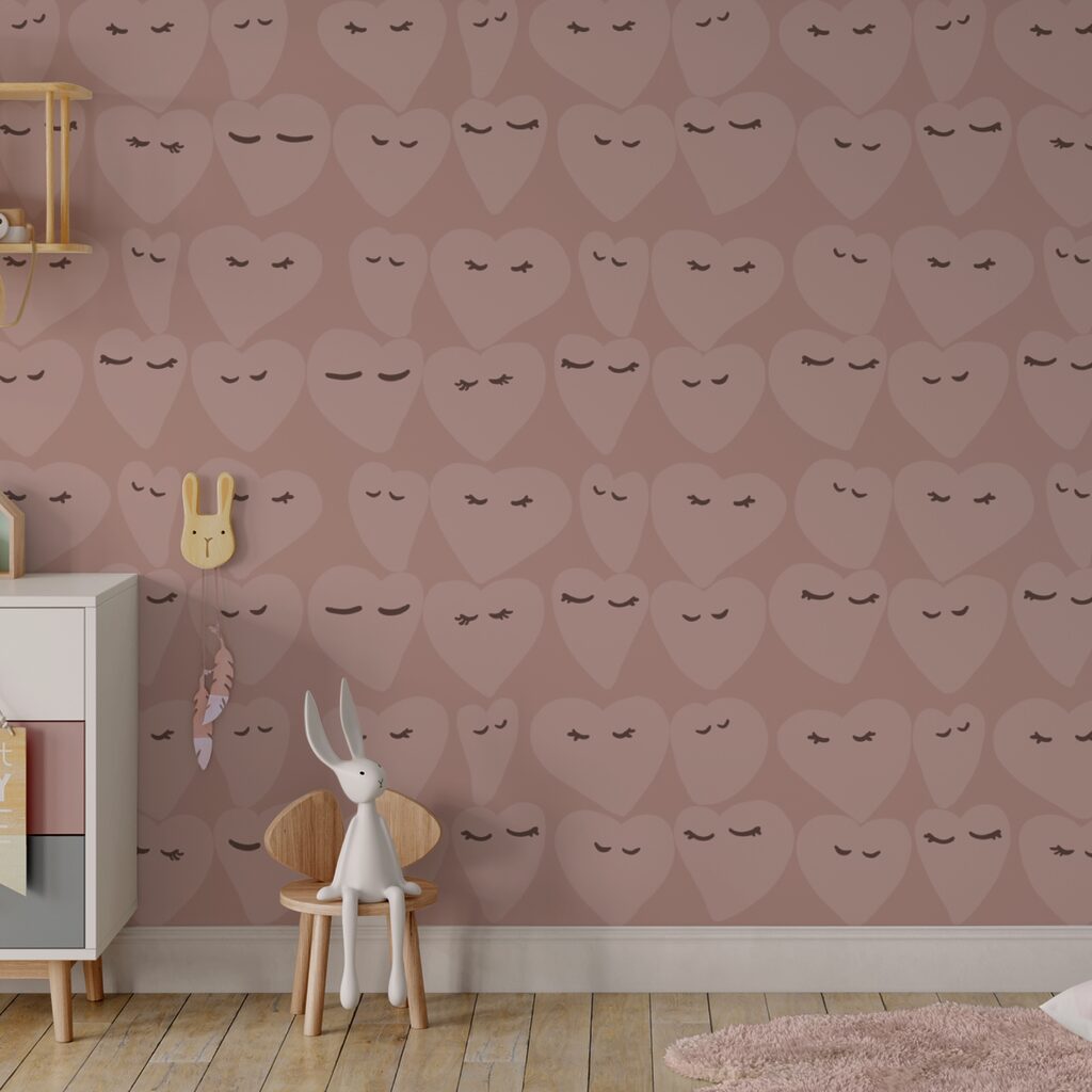 Vzory srdca s hravými výrazmi