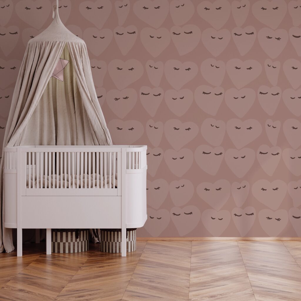 Vzory srdca s hravými výrazmi