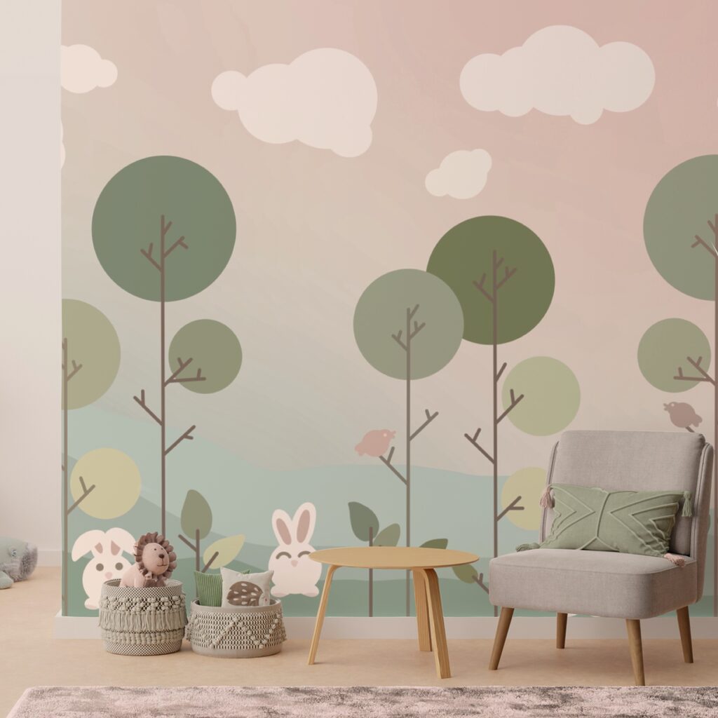 Skupina zajacov a stromov Skupina zajacov a stromov