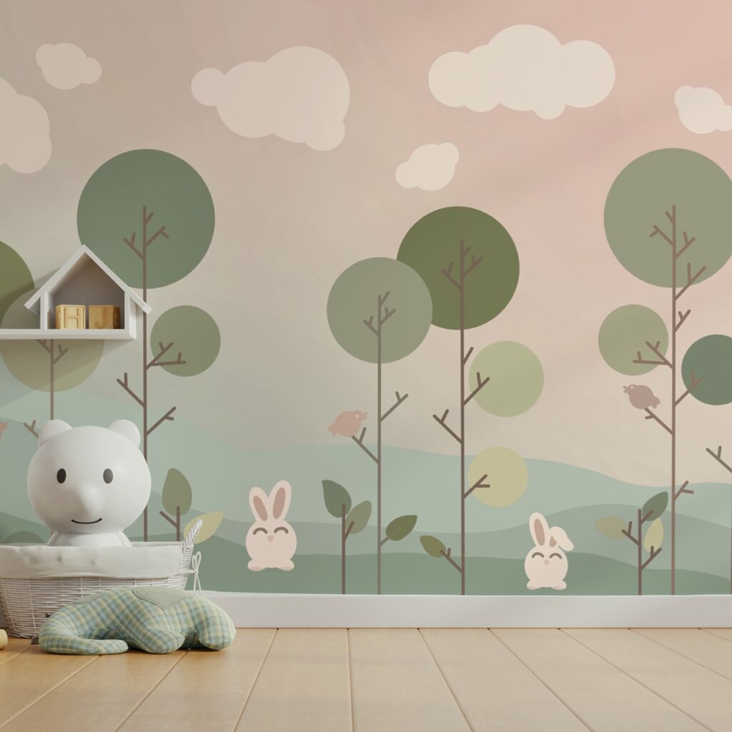 Skupina zajacov a stromov Skupina zajacov a stromov