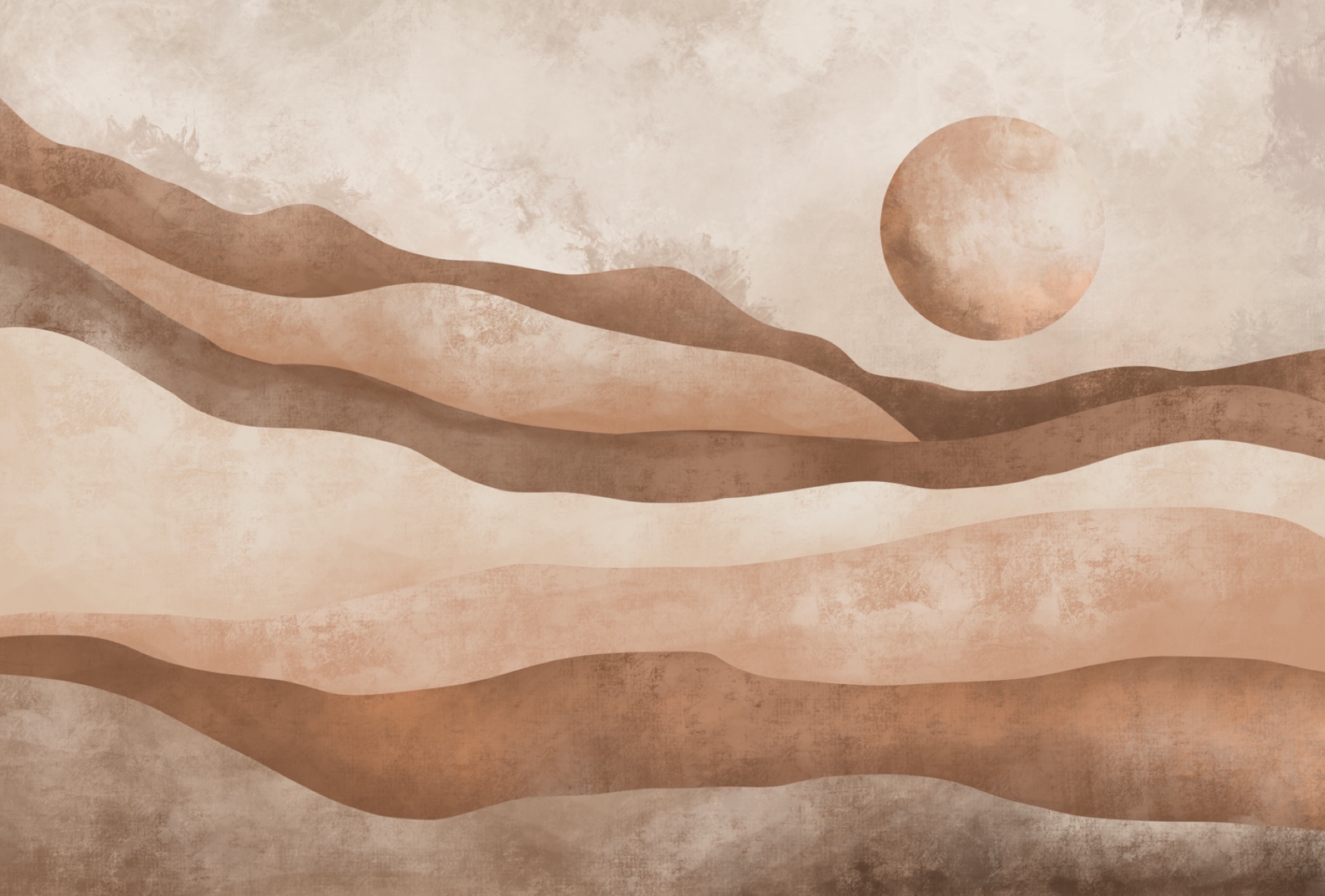 Painting of a desert landscape Painting of a desert landscape