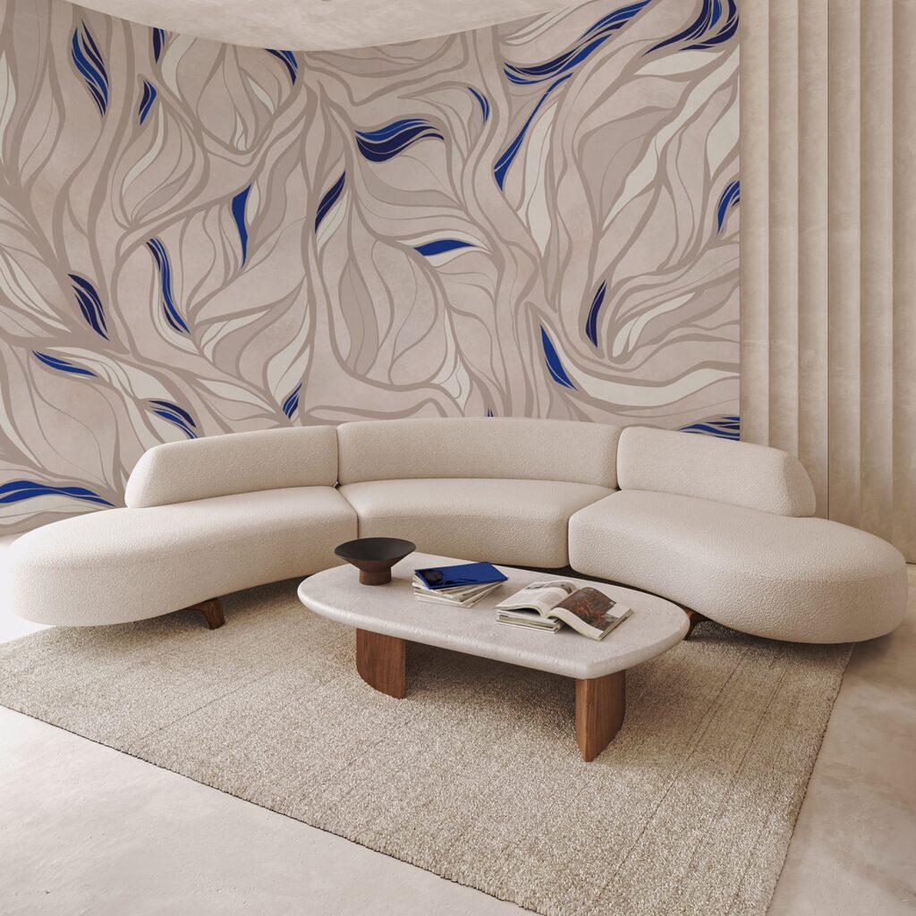 Vzor modrých a bielych čiar