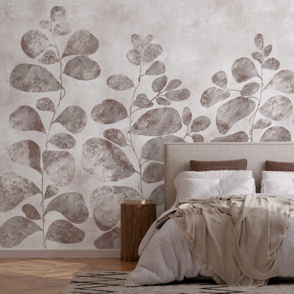 Mäkké listy na tlmenom pozadí