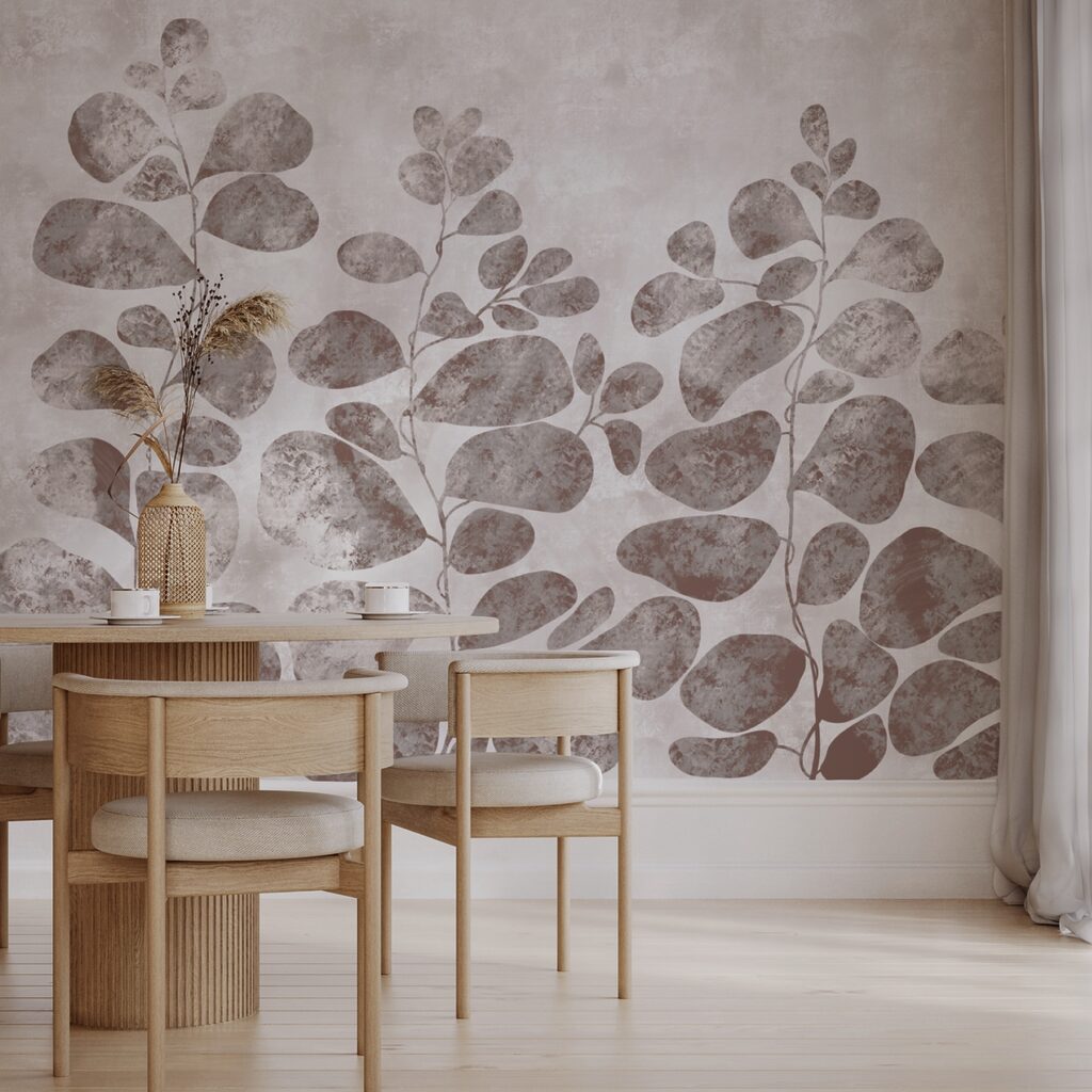 Mäkké listy na tlmenom pozadí