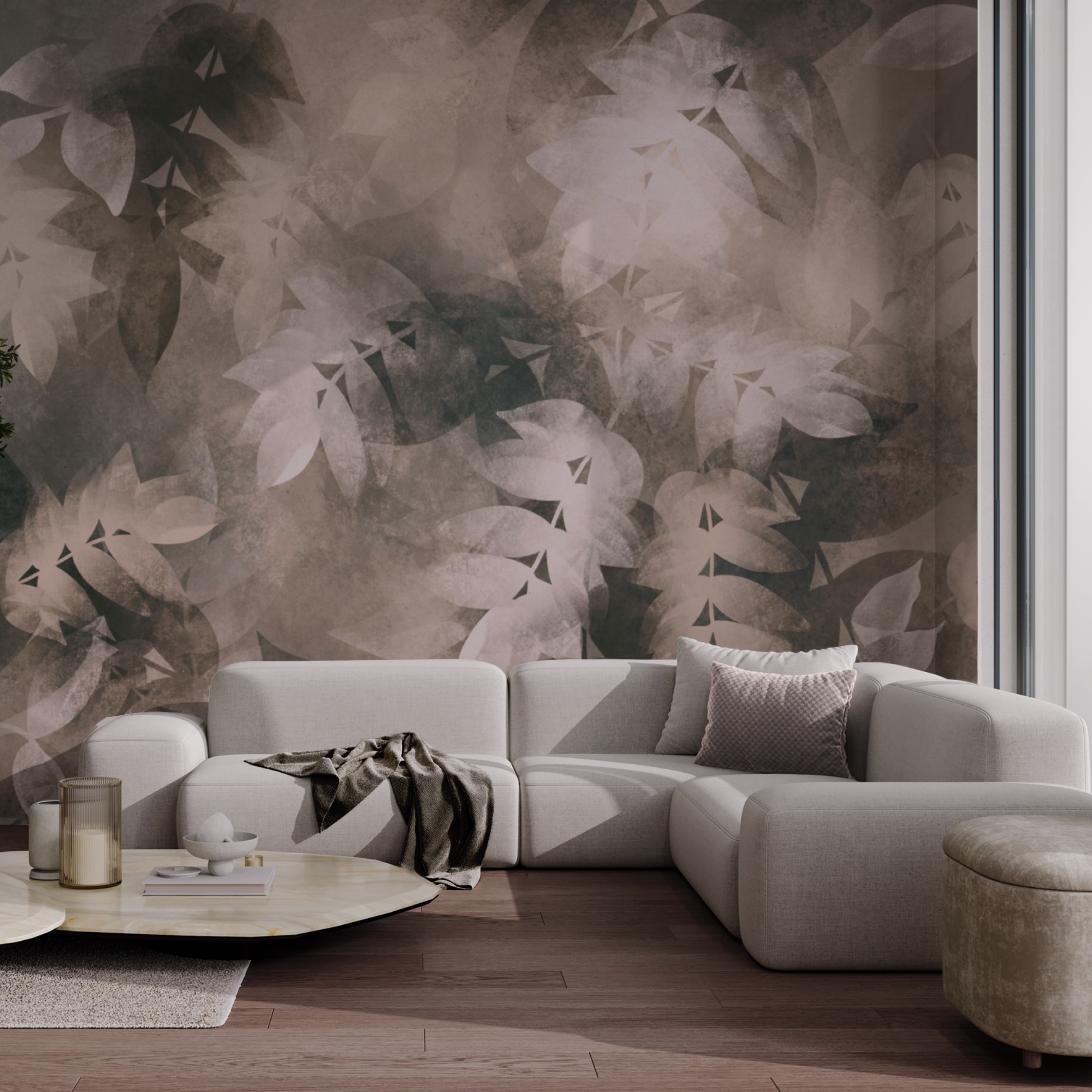 Mäkké listy v jemných odtieňoch