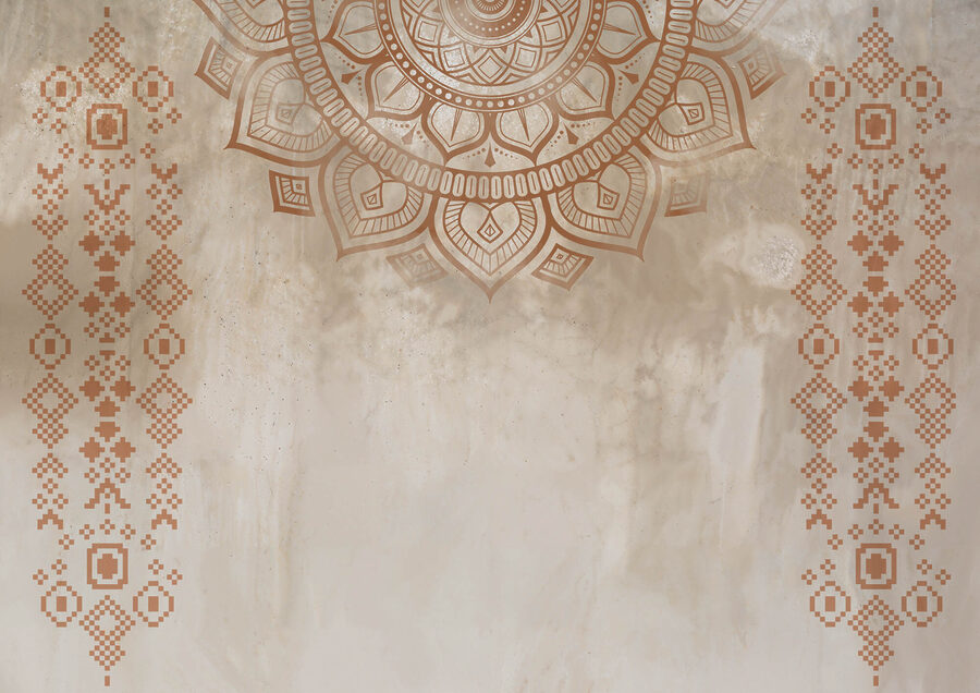 Biela a hnedá mandala