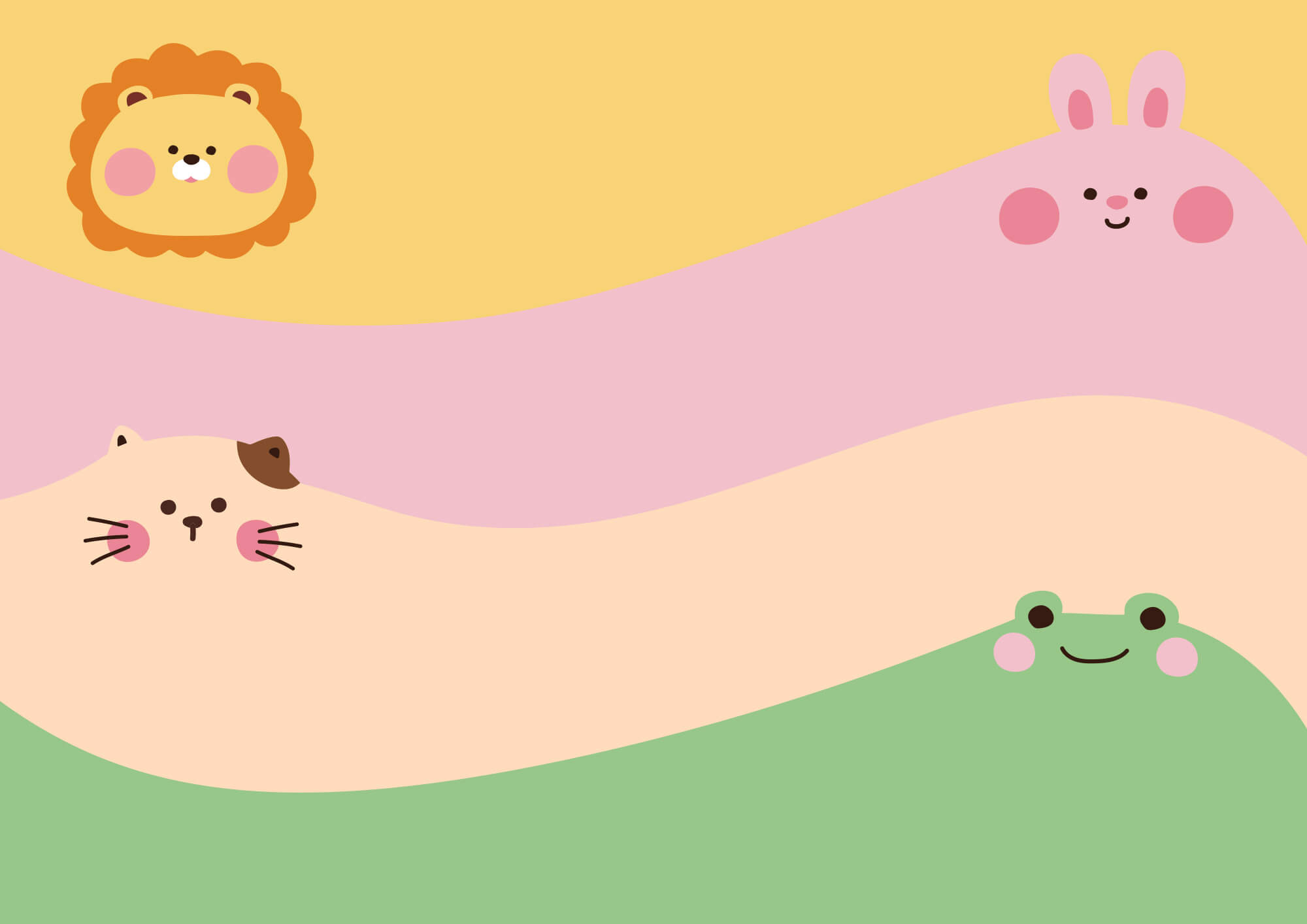 Group of animals with a lion and a lion Group of animals with a lion and a lion