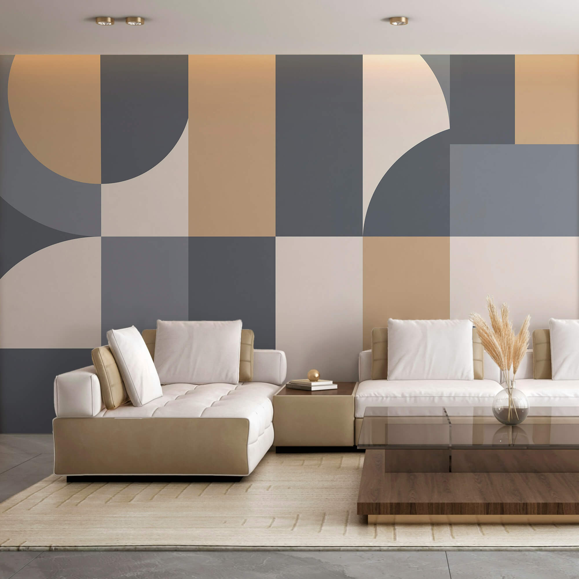 Sivý a biely geometrický vzor