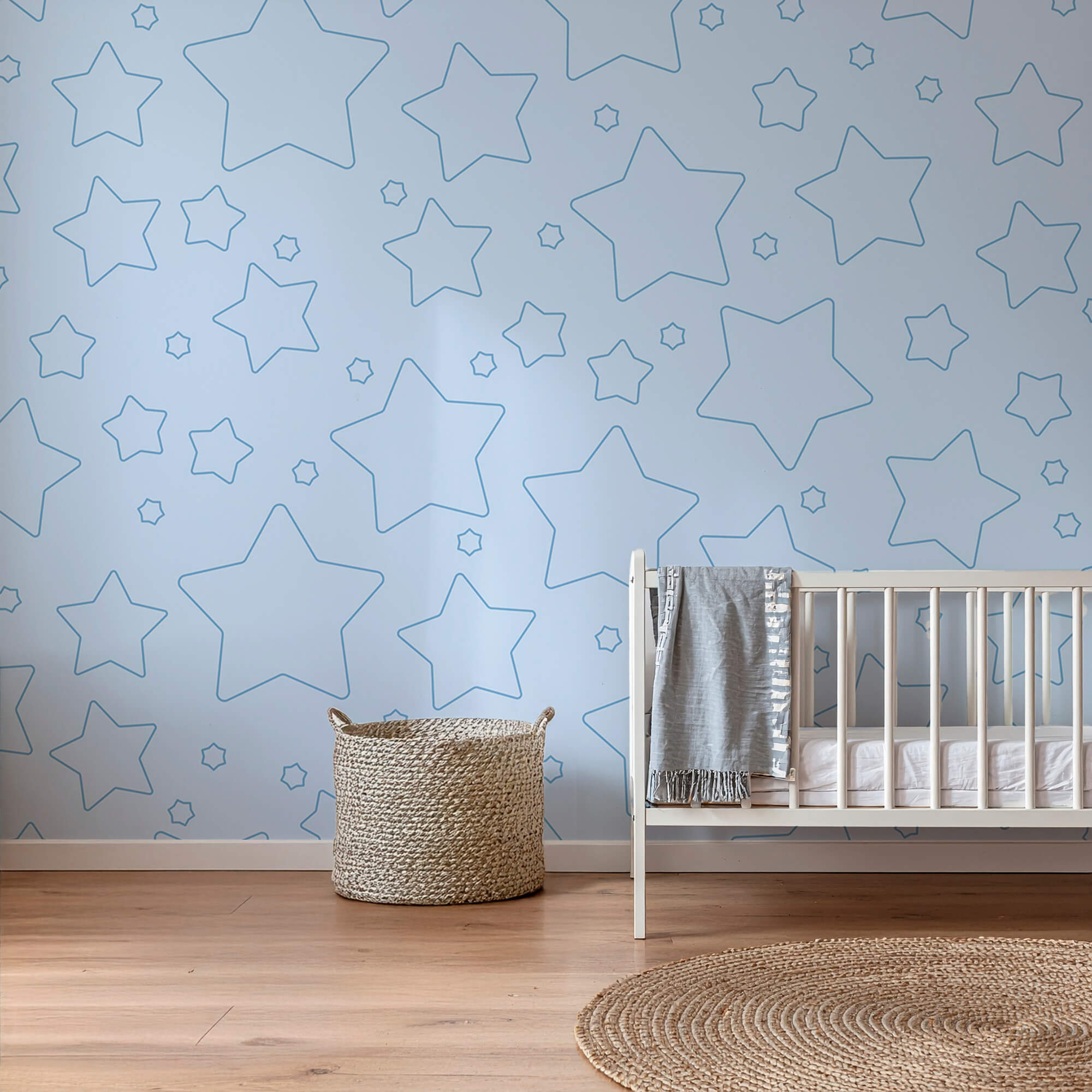 Modré pozadie s hviezdami