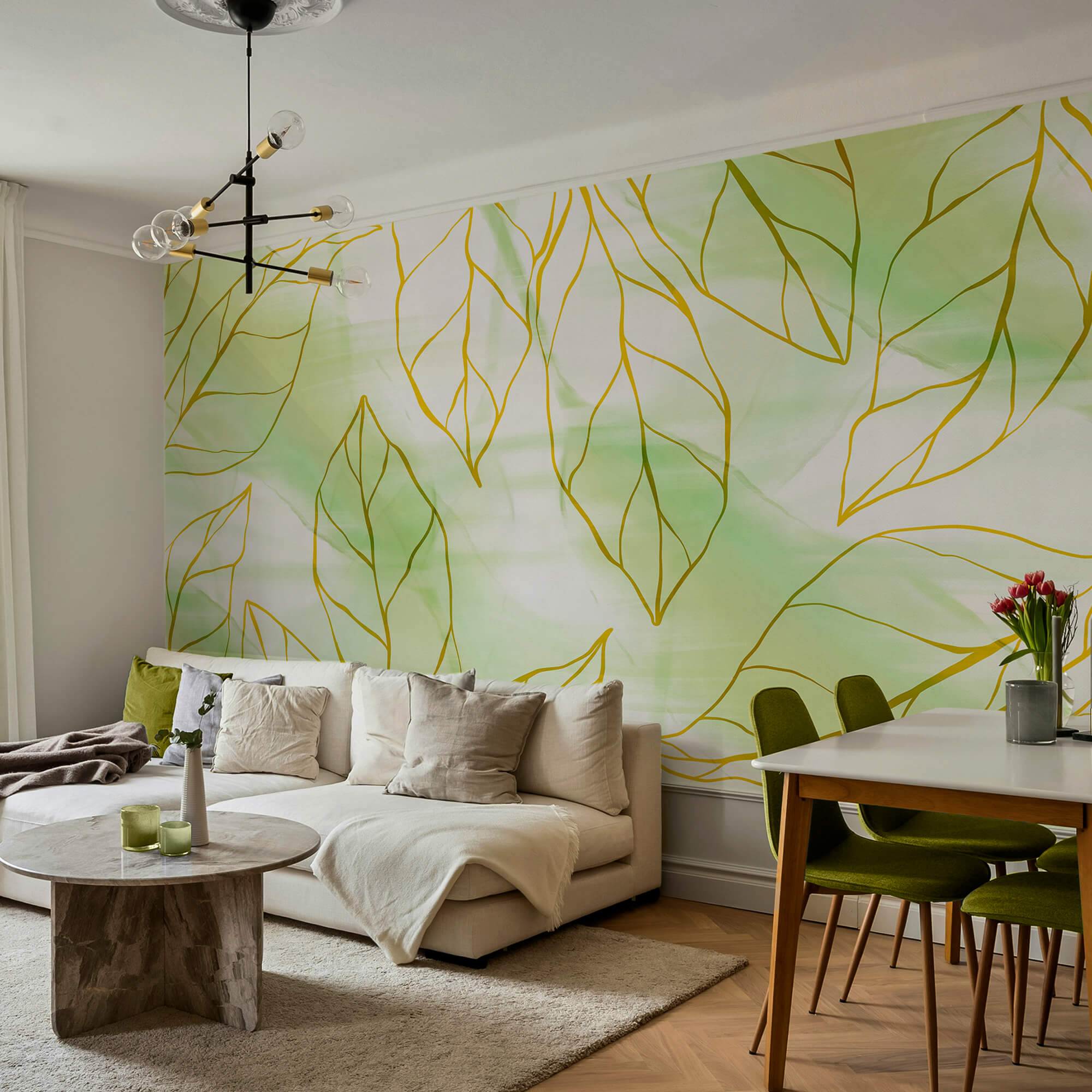 Vzor listov na bielom povrchu Vzor listov na bielom povrchu