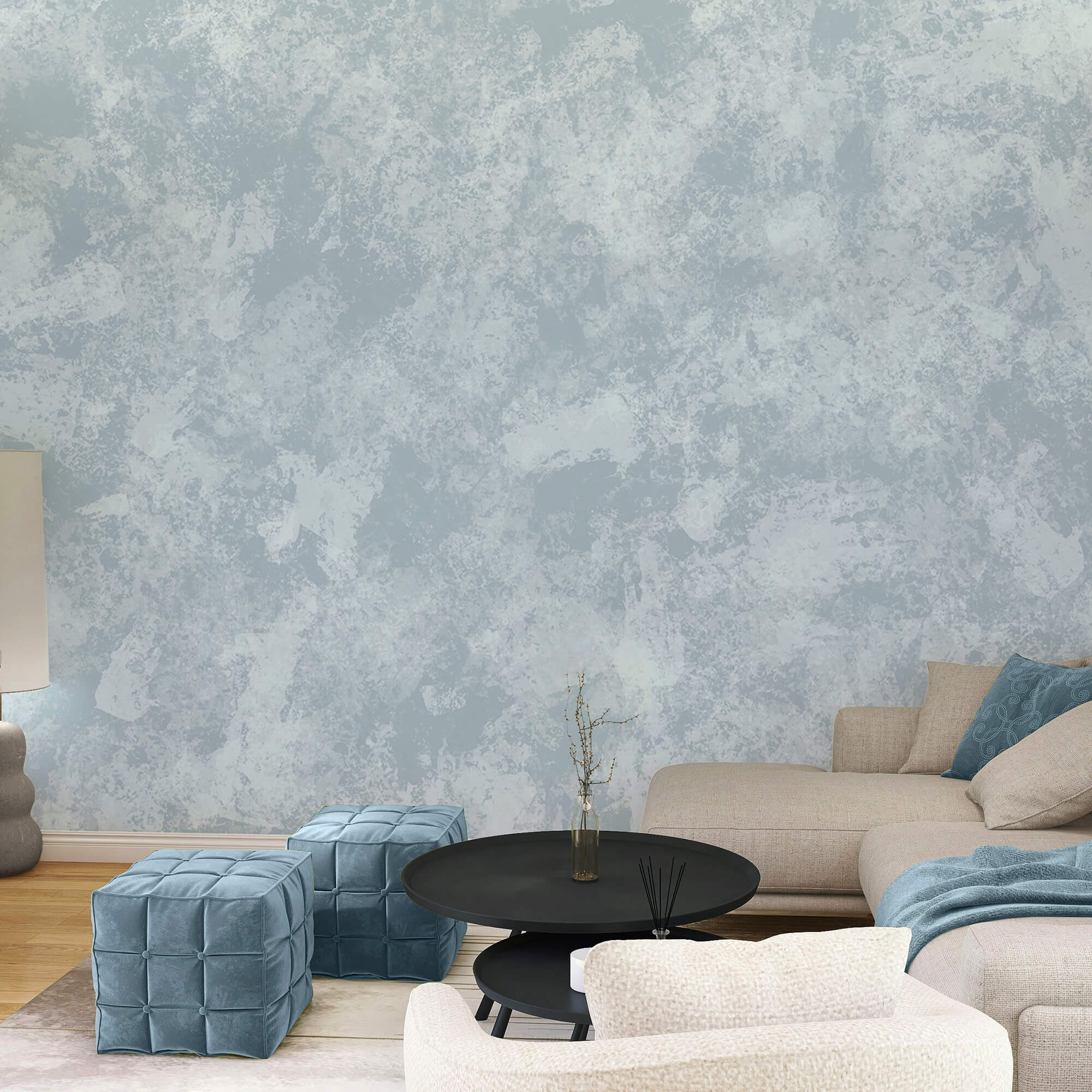 Jemné a upokojujúce modré tóny sa miešajú