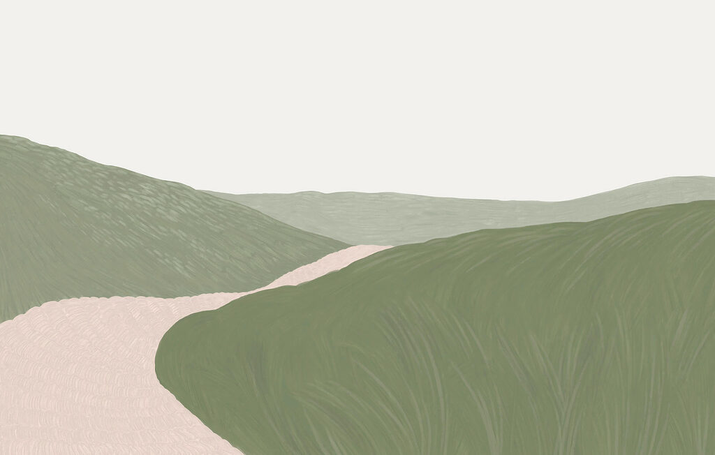 Road leading to a hill
