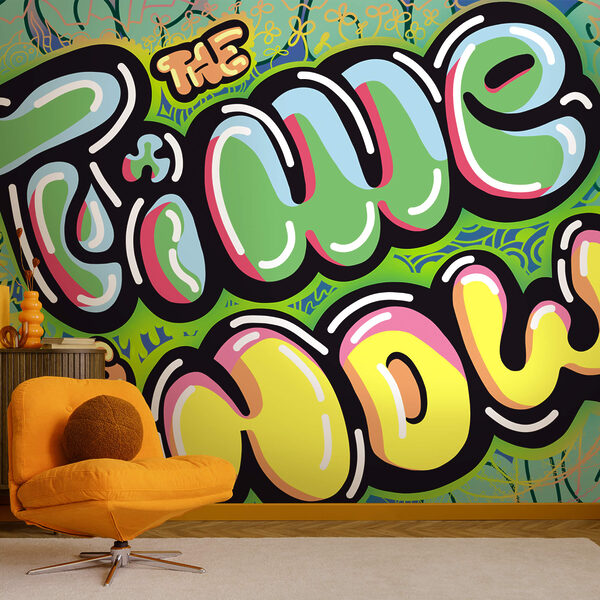 Farebné graffiti na zelenom pozadí Farebné graffiti na zelenom pozadí