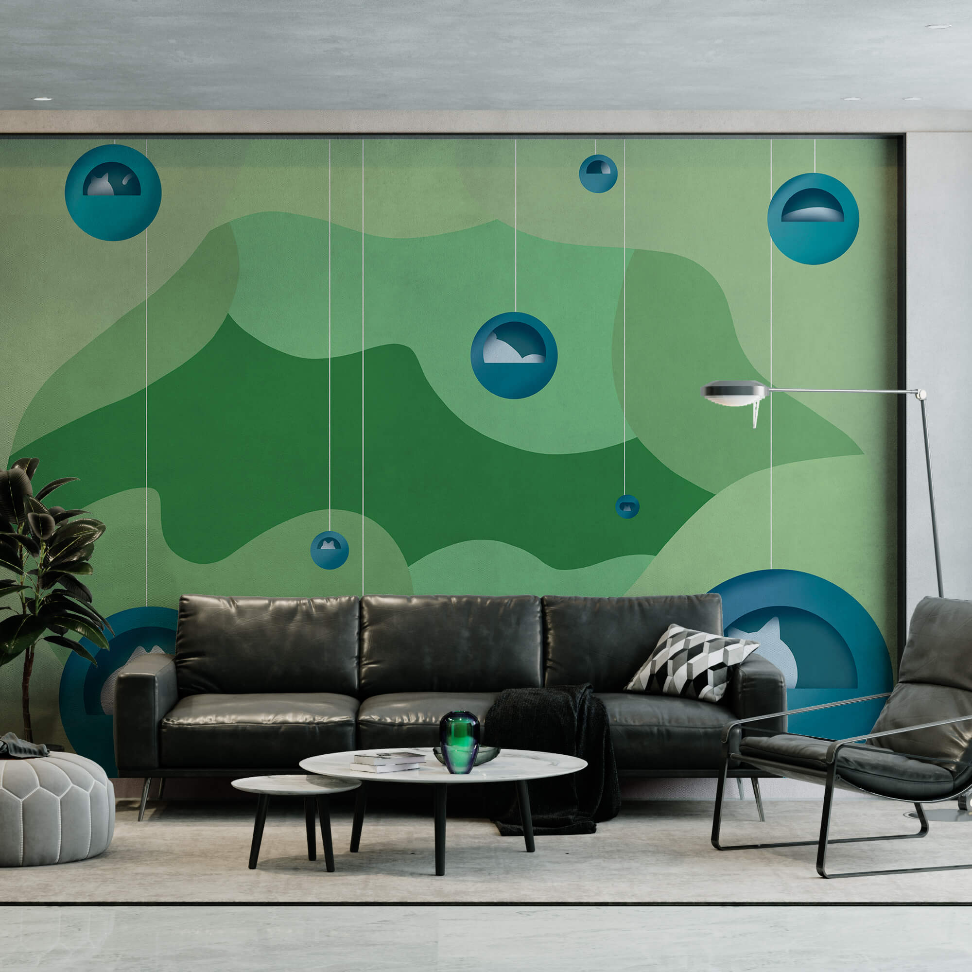 Modré guľôčky zo strún